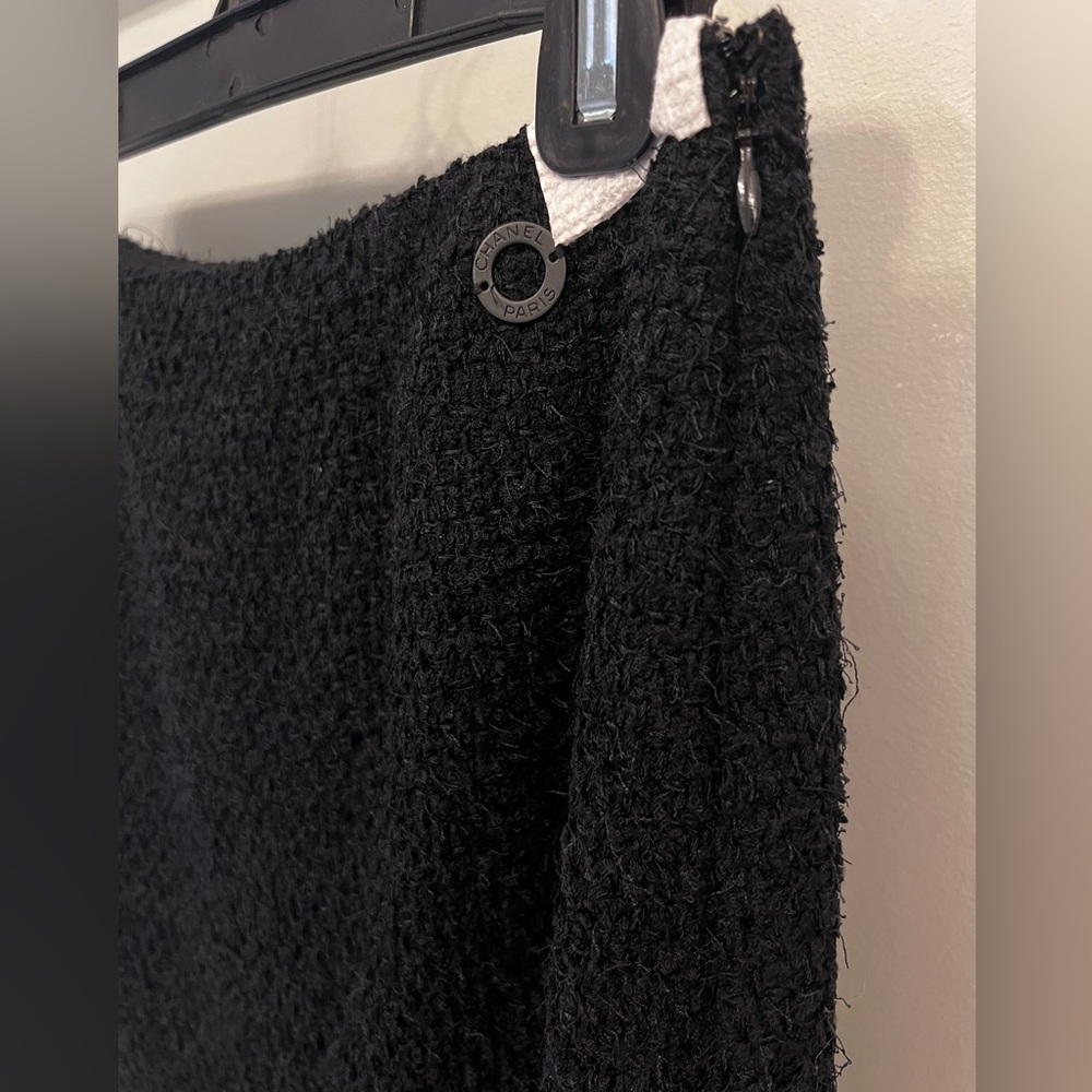 *NWT* Chanel Black Nylon/Wool/Silk Tweed Jacket & Skirt Suit or Midi dress - Picture 13 of 15